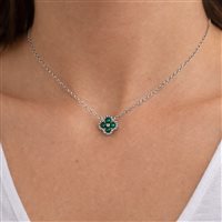 Collar Ultima Edizione Mujer tiffany in Plata CAO4639-VERDE